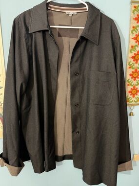 Marina Rinaldi Casacca Labelled Brown Striped Garment